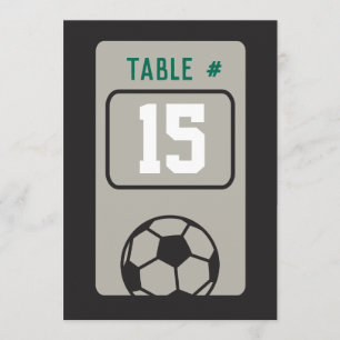 SOCCER Bar Mitzvah Table Seating Card