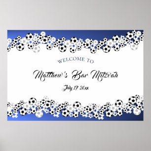 Soccer Bar Mitzvah Welcome Poster