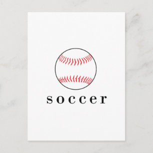 Soccer Baseball Funny Hilarious Sports T-Shirt Postcard