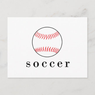 Soccer Baseball Funny Hilarious Sports T-Shirt Postcard
