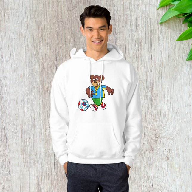 Soccer Bear Playing Football in Sports Outfit  Hoodie (Creator Uploaded)