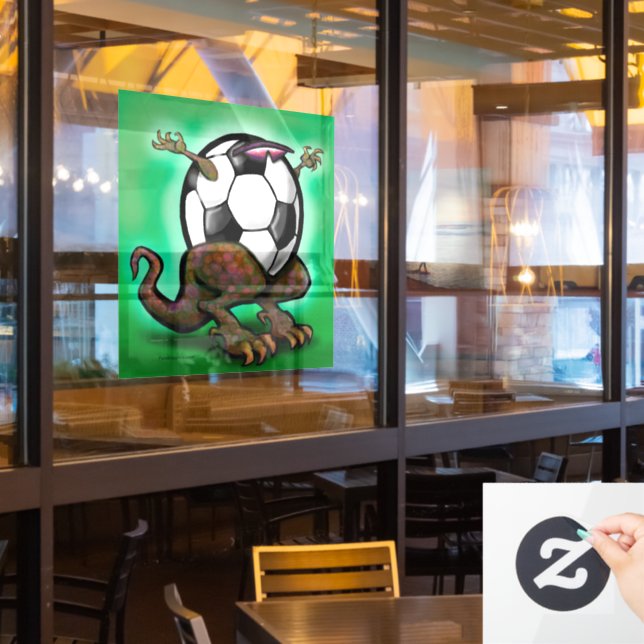Soccer Beast Window Cling (Restaurant Window)