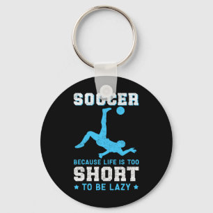 Soccer Because Soccer Player Key Ring