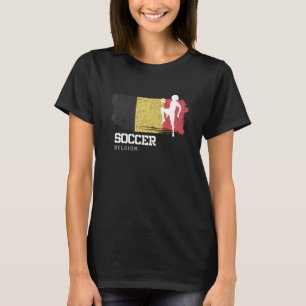 Soccer Belgium Flag Football Womens Soccer Girls T-Shirt
