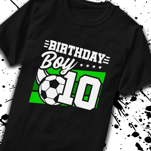 Soccer Birthday - 10 Year Old Boy - 10th Birthday T-Shirt (Creator Uploaded)