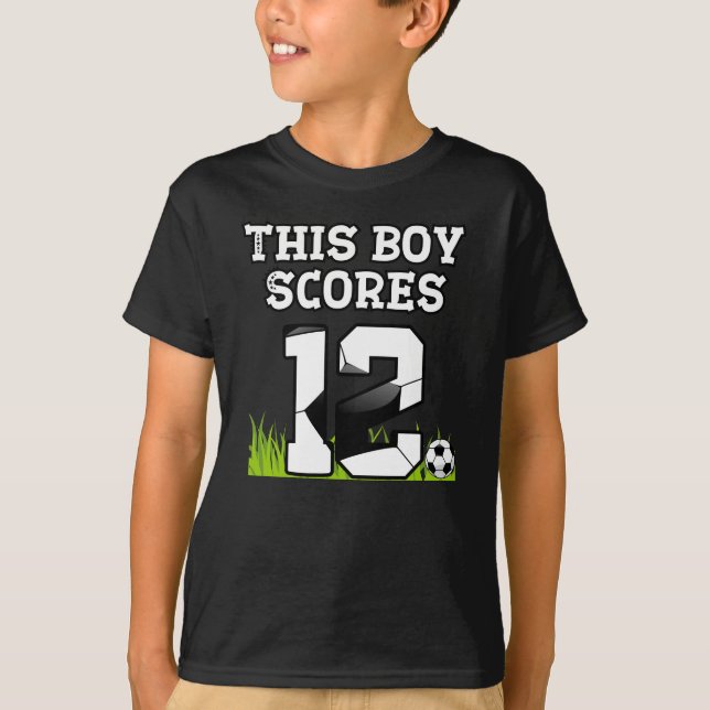 Soccer Birthday - 12 Year Old Boy - 12th Birthday T-Shirt (Front)