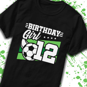 Soccer Birthday 12 Year Old Girl 12th Birthday T-Shirt
