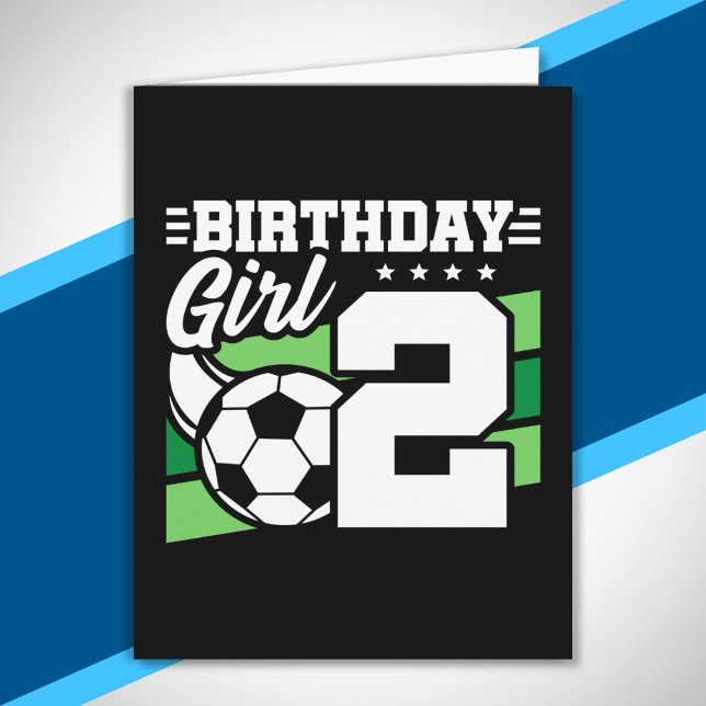 Soccer Birthday - 2 Year Old Girl - 2nd Birthday Card (Creator Uploaded)