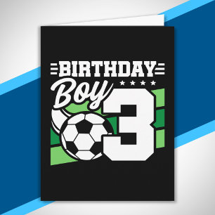 Soccer Birthday - 3 Year Old Boy - 3rd Birthday Card