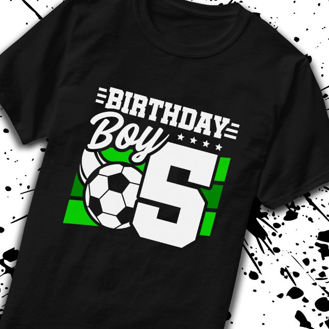 Soccer Birthday - 5 Year Old Boy - 5th Birthday T-Shirt (Creator Uploaded)