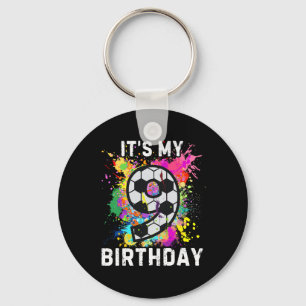 Soccer Birthday 9 Key Ring