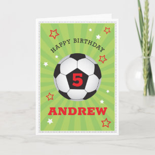 Soccer Birthday Card Personalised