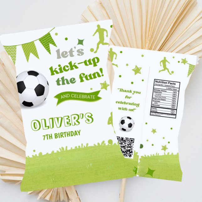 Soccer Birthday Chip Bag Party Treats Loot Bag (Creator Uploaded)