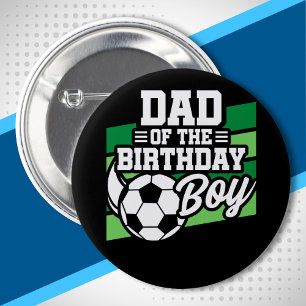 Soccer Birthday Dad - Boys Soccer Birthday 6 Cm Round Badge
