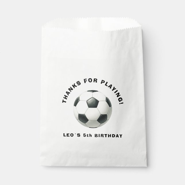 Soccer Birthday Favour Bag Boy | Editable  (Front)