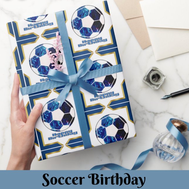 Soccer Birthday Gift Wrapping Paper (Creator Uploaded)