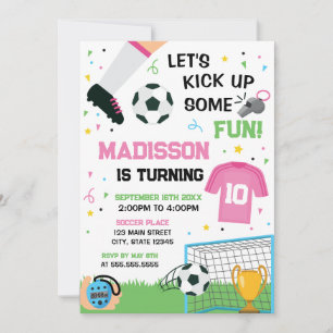 Soccer Birthday girl Invitation