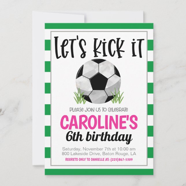 Soccer Birthday Invitation (Front)