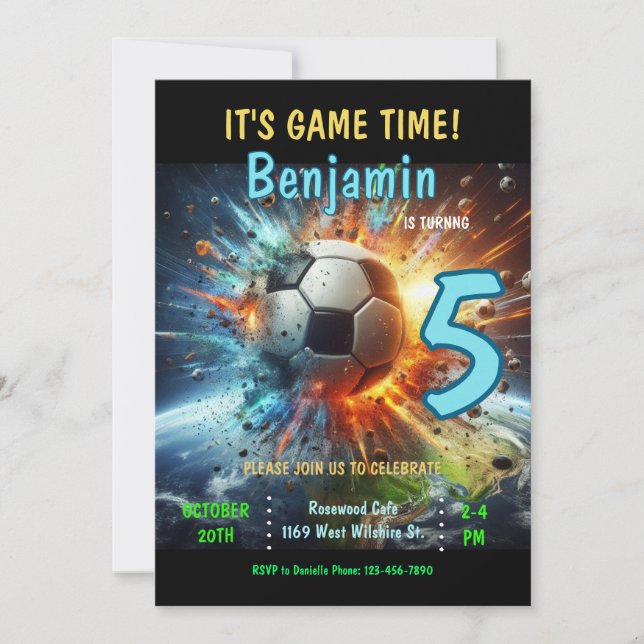 Soccer Birthday Invitation (Front)