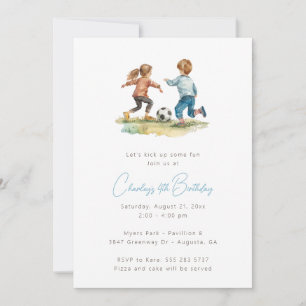 Soccer Birthday Invitation - Football Birthday