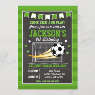 Soccer Birthday Invitation for Boys