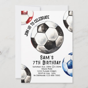 Soccer Birthday Invitation - Soccer Party