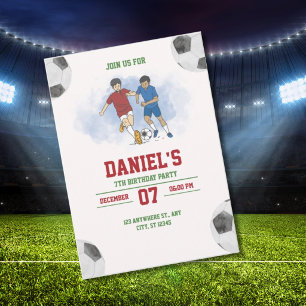 Soccer Birthday Invitation Template for Boys
