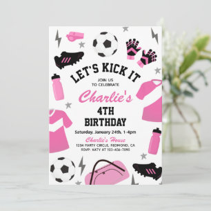 Soccer Birthday Invitations   Soccer Invitation
