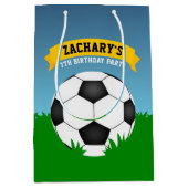 Soccer Birthday Medium Gift Bag (Front)