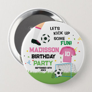 Soccer Birthday party 10 Cm Round Badge