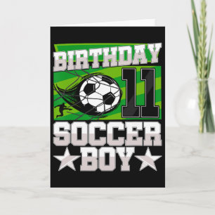 Soccer Birthday Party - 11th Birthday Boy 11 Years Card