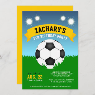 Soccer Birthday Party Invitation