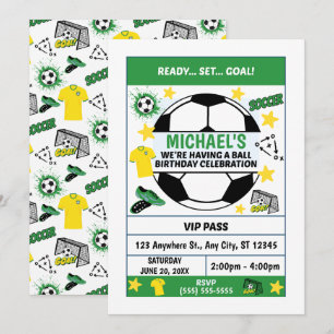 Soccer Birthday Party Invitation