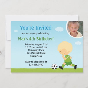 Soccer Birthday Party Invitation