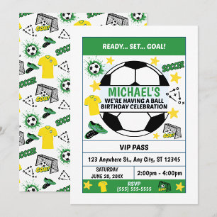 Soccer Birthday Party Invitation