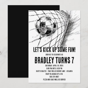 Soccer Birthday Party Invitation - Football Invite