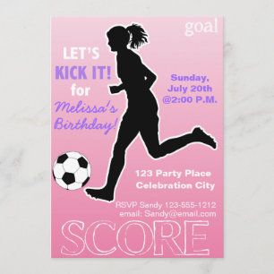 Soccer Birthday Party kids invitation customisable