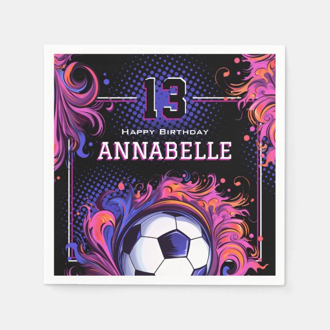 Soccer Birthday Party Napkin (Front)