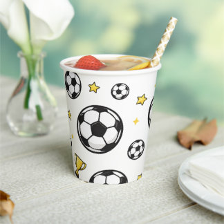 Soccer Birthday Party Paper Cups Football Celebrat