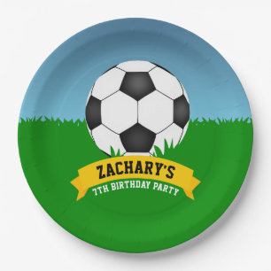 Soccer Birthday Party Paper Plate