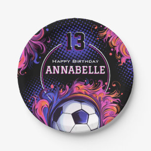 Soccer Birthday Party Paper Plate