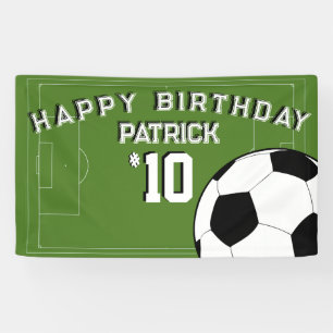 Soccer Birthday Party Personalised Banner
