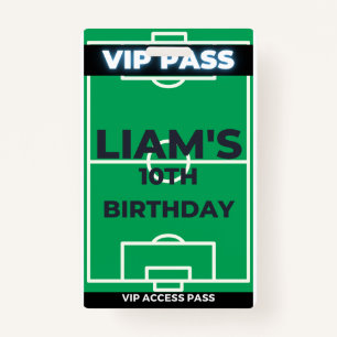 Soccer Birthday Party them VIP Pass ID Badge