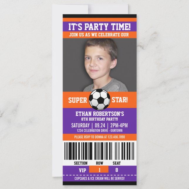 Soccer Birthday Photo Template (Front)