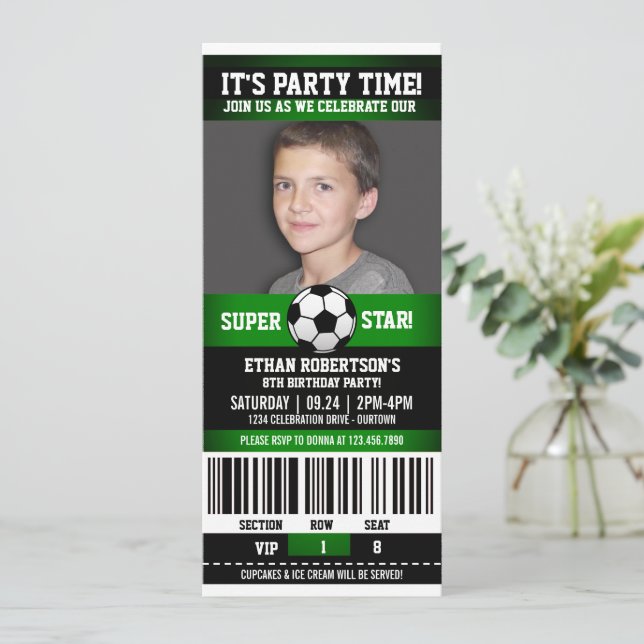 Soccer Birthday Photo Template (Standing Front)