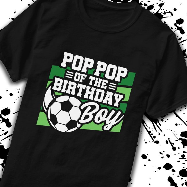 Soccer Birthday Pop Pop - Boys Soccer Birthday T-Shirt (Creator Uploaded)