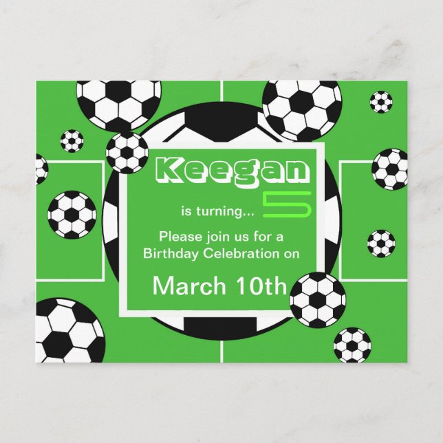 Soccer Birthday Postcard (Front)