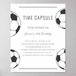 Soccer Birthday Time Capsule Keepsake Poster