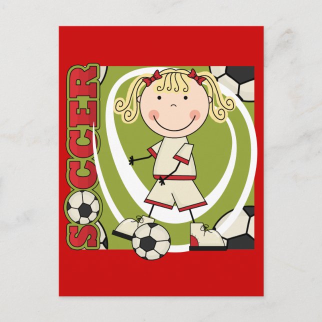 SOCCER - Blonde Girl T-shirts and Gifts Postcard (Front)