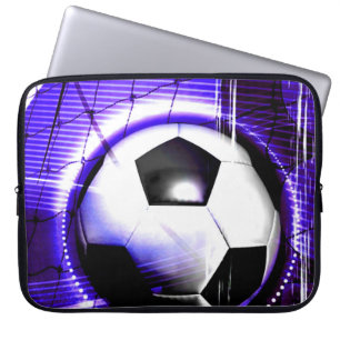 Soccer Blue Personalize with name or team name Laptop Sleeve
